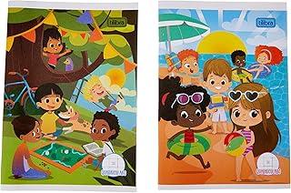 Kit de Cadernos Quadriculado, 1/4, Sapeca Masculino e Feminino, Brochura, 40 Folhas, Tilibra, Pacote com 20 Unidades