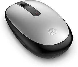 Mouse Sem fio HP 240 - Conexão Bluetooth 5.1, com Design Ambidestro Elegante, Sensor Óptico de até 1600 DPI, Compatível com Windows 10/11, macOS, Chrome OS, Prata (43N04AA)