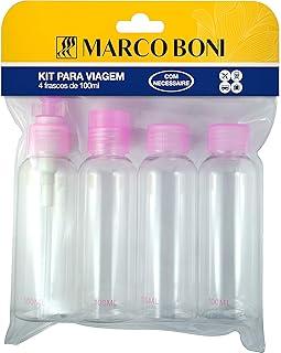 Marco Boni Kit Para Viagem Com 4 Frascos E Mini Nécessaire 100Ml 6104 Cores Sortidas 5 Itens