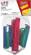 Ordene - Conjunto com 9 Clips Plásticos para Embalagens Tamanho P, M, G, Multicoloridos, Linha Utti