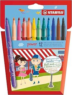 STABILO Canetinha Power Kit C/12 Cores – Hidrocor Lavável