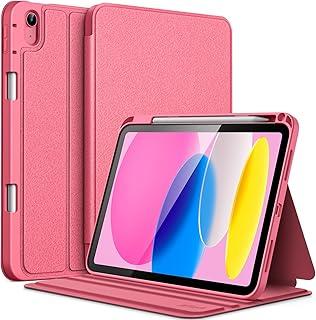 JETech Capa para iPad (A16) 11ª/10ª Geração (2025/2022) com Porta-Pencil, Case Protetora para Tablet com Suporte Fino Tipo Fólio, Visualização em Vários Ângulos (Rosa)
