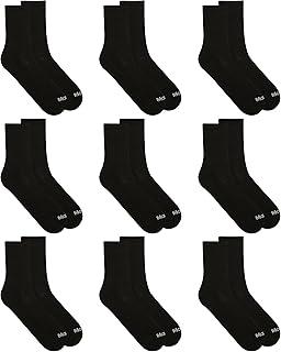 Kit 09 Pares de Meias Mash Com Tecido Respirável Cano Médio Algodão Masculino Adulto