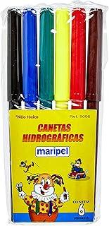 Caneta Hidrográfica, Maripel 9006, Multicor, Pacote de 12