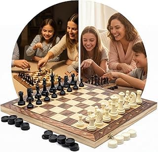Jogo Xadrez 3 em 1 Magnético com Damas Gamão Tabuleiro Dobrável 24x24 cm Estilo Estojo Clássico Profissional Luxo Peças Resina de Alto Impacto Recreação Estratégia Tamanho Portátil