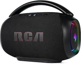 Caixa de Som Bluetooth RCA RS-FR213 Portátil 90W – Alto-Falante com Luzes LED Sincronizadas, Rádio FM/USB/AUX, Bateria 8h, Alça de Transporte – Ideal para Festas e Uso Doméstico