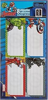 Etiqueta Escolar Decorada Avengers Com 8Etiq 100X208Mm Pct Com 10 109242