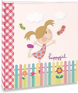 Álbum de fotos Ical, encadernação tradicional, para 80 fotos 15x21cm - envelope plástico transparente - linha Infantil - modelo happy girl - 244