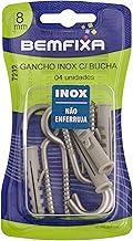 Gancho Inox Bemfixa 4,4X67 C/Bucha 08mm - 4Unid. 7232