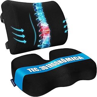 Almofada Cóccix Almofada Ortopédica Lombar 2em1 Alívio para Hemorroida e Nervo Ciático para Casa, Escritórios, Carros e Cadeiras de Rodas.