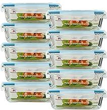 Kit 10 Potes de Vidro Herméticos 640ml com Vedação Total e 4 Travas – Conserva Alimentos Frescos por Muito Mais Tempo! - House Organizer (10)