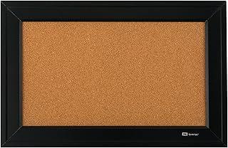 Quadro de avisos de quarteto de cortiça, 27,94 cm x 43,18 cm quadro de rolha emoldurado, moldura preta, quadro de pino decorativo para pendurar, perfeito para escritório e decoração de casa, Preto, 11" x 17"