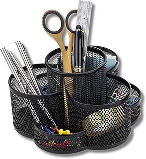 Organizador Giratório 360 Graus para Canetas com 7 Compartimentos Organização e Praticidade para Seu Escritório