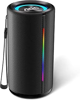 AOC ACS4341 Caixa de Som Portátil, Alto-falante Bluetooth portátil IPX5 à prova d'água, 35W, AI Sound Boost, Emparelhamento Estéreo Aem Fio, Suporte BT/TF/TWS/AUX para Viajar, Acampar