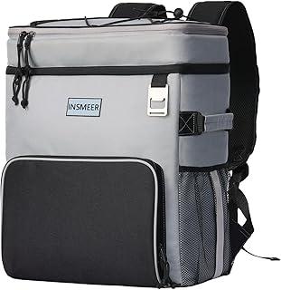 INSMEER Mochila térmica, refrigerador de praia isolado grande refrigerador de acampamento macio à prova de vazamento