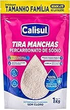 Calisul Percarbonato de Sódio Premium 1kg - 100% Puro - Tira Manchas e Mofo, com Oxigênio Ativo, sem Cloro, Ideal para Roupas Brancas e Coloridas, Air Fryer, Piso e Máquina de Lavar com 10.05% de desconto por R$ 34,99 na amazon