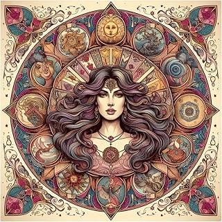 Toalha para Jogo de Tarot 0,70x0,70cm CIGANA