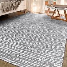 Tapete Sala Antiderrapante 2,00m x 1,40m Emborrachado Mescla Cinza Luxuoso Artesanal de Tear Jacquard Decoração Rústico Estonado para Quarto Fácil de Limpar Lavável com 10.01% de desconto por R$ 89,90 na amazon