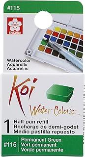 Refil de Aquarela em Pastilha Koi Uso Profissional, Verde Permanente, Sakura