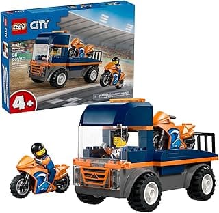 LEGO City Transportador de Motocicletas; Brinquedo e 2 Minifiguras 60491