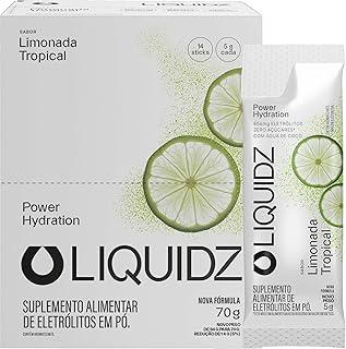 LIQUIDZ - Eletrólitos Sem Açúcares - Sabor Limonada Tropical - Kit 1 Caixa - 14 sachês