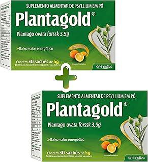 Fibra Natural em Sachê KIT DUPLO Planta Gold 60 Unidades Bem-Estar e Rotina Intestinal