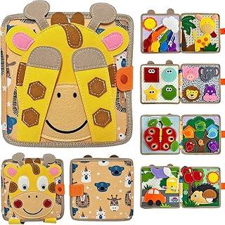 Placa de Montessori Sensorial para Crianças Brinquedo Educativo (Girafa)