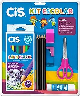 Kit Escolar CIS, 46.3711, 9 Peças Rosa