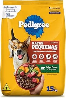 Ração Pedigree Carne e Vegetais Cães Adultos Raças Pequenas e Minis 15 kg com 20.01% de desconto por R$ 159,90 na amazon