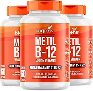Metil B-12 Vegan Vitamin Metilcobalamina 414% VD, Biogens, Kit 3x 60 cápsulas