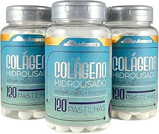 Kit 3x Colageno Hidrolisado 120 Comprimidos Colageno com Vitamina C VitaGenus