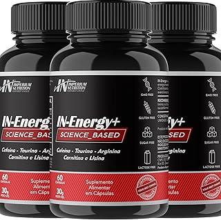 Combo 3X IN-Energy+ (Cafeína, Taurina, Arginina, L-Carnitina e Lisina - Total 180 Cápsulas) Imperium Nutrition