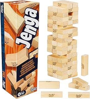 Jogo Jenga oficial da Hasbro Games com dado digital com 49.44% de desconto por R$ 75,84 na amazon