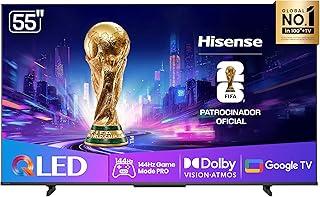 Hisense Smart TV UHD 4K QLED 55" Polegadas 55Q7QG Google TV Modo Jogo Pro 144 Hz, AMD FreeSync Premium, Dolby Vision Atmos e Compatível com Alex