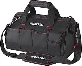 WORKPRO Bolsa de ferramentas de 35,5 cm, organizador de ferramentas com alça de ombro ajustável, W081021A