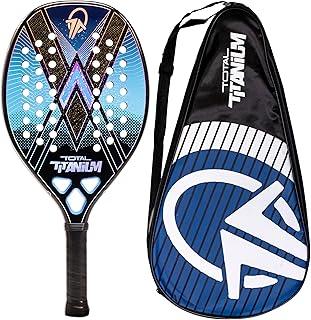 Raquete Beach Tennis Total Titanium Carbono 3k + Capa | Leve e equilibrada | 1 ano de garantia