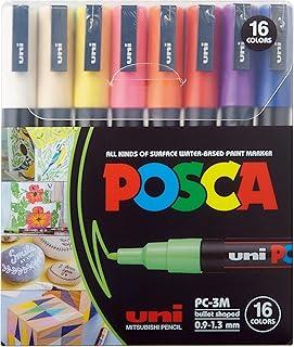 Marcador, Uni-Ball, 58.9800, Multicor, Pacote De 16