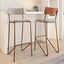 Kit 2 Banquetas Altas Cozinha Balcão 1747 Carraro (Rosê)