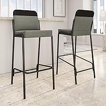 Kit 2 Banquetas Altas Duo Carraro (Grafite e Preto)