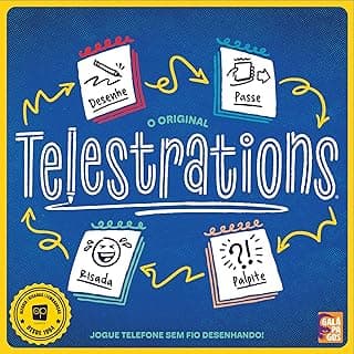 Asmodee, Telestrations, Jogo de cartas, 4 a 8 Jogadores, a partir de 10 anos, Partidas de até 30 min com 12.6% de desconto por R$ 218,48 na amazon
