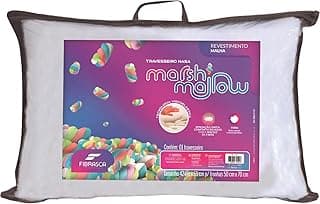 Travesseiro Nasa Alto Marshmallow para Fronhas 50x70 Cm, Revestimento 100% Poliéster, Branco, Fibrasca