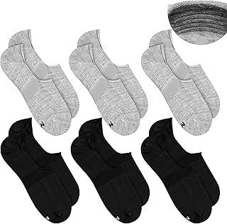 Kit 6 Pares Meias Sapatilha com Silicone Super Invisível Esportiva Yoga Mash Unissex Adulto