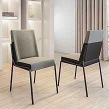 Conjunto 2 Cadeiras de Jantar Hug 1749 Carraro Grafite Preto