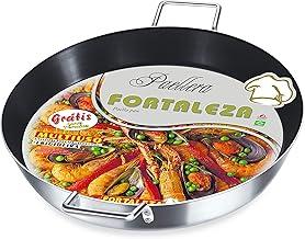 Paellera 45 cm Alumínio Fortaleza Preto Interno/Fosco Externo