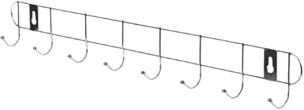 Suporte de Parede Cabideiro com 8 Ganchos De Inox Muito ResistentePara Pendurar Roupas, Toalhas, Panos, Vassouras, Rodos Chaves