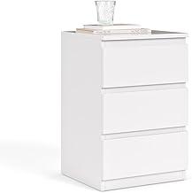 Mesa de Cabeceira Organizadora Pequim 3 Gavetas Quarto Decoração Branco