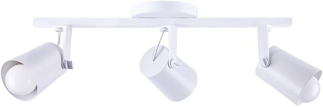 Spot Sobrepor Luminária Teto Direcionável Fokus Trilho 03 Lâmpadas E27 Moderno Bivolt (Branco)