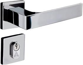 fechadura entrada quadratta reta roseta s40 cromado alianca