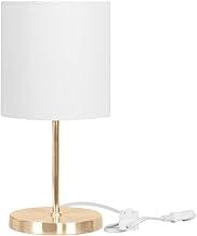 Abajur Eros Cilindrico Branco Com Base Redonda New Cobre