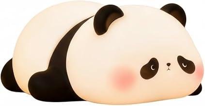 Luminária LED Panda Touch em Silicone Recarregável USB com Timer 30 Min e Intensidade Ajustável (Panda Deitado)